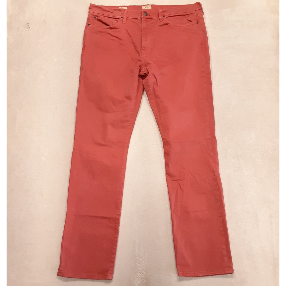 J.Crew Mens 770 Jeans Sz.36x34/Red/Cotton Spandex Blend/Kurabo Style AS292